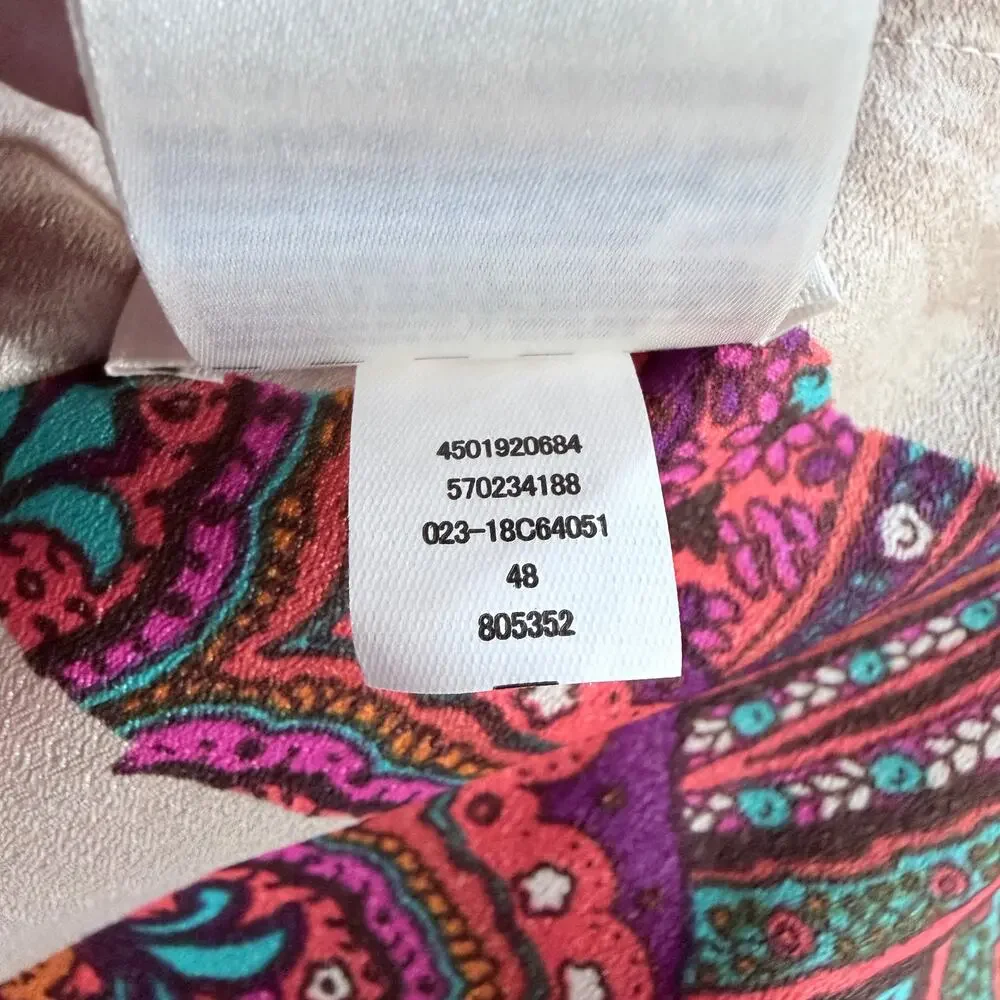 Chico's Ethnic Medallion Reversible Paisley & Elephant Print Kimono Jacket Large